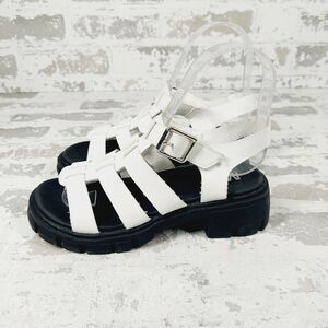 NEW Mia Kids Havien White/ Black Lug Sole Sandals H284